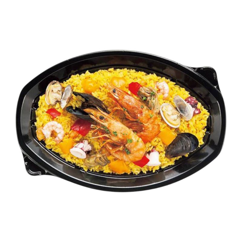 シーピー化成 オードブルプレート　BFプレ小判 31-21　本体　黒　10枚入／300枚入