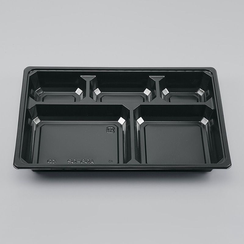 シーピー化成 仕出し弁当容器　紙ボックス一体型用　中仕切BOX 90-60 A 黒　50枚入／300枚入