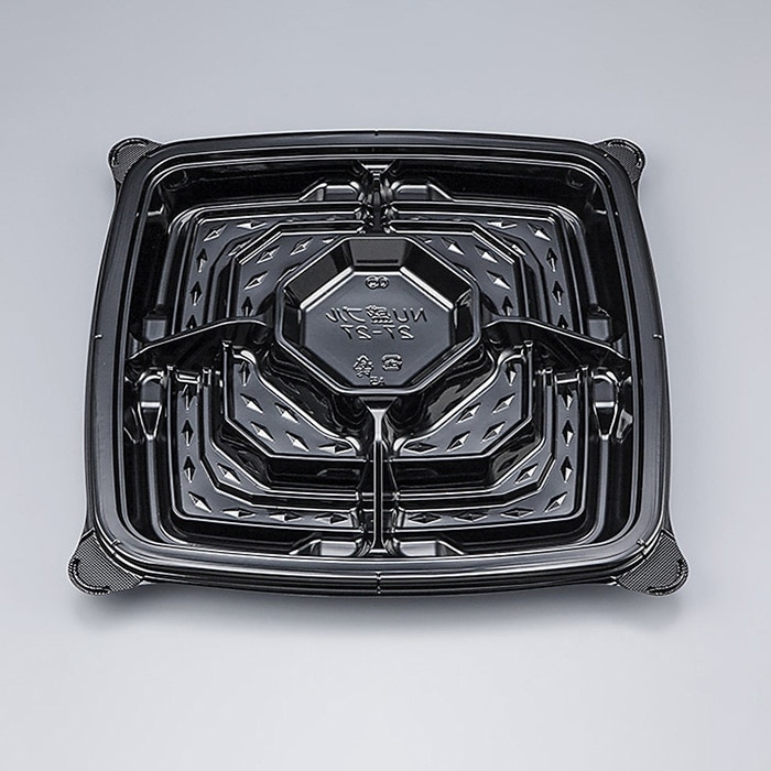 シーピー化成 オードブル容器　NU盛ブル 27-27 本体　黒　10枚入／240枚入