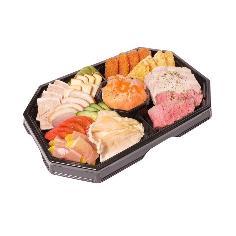 エフピコ オードブル容器　オードブル 38-25 本体　黒　10枚／200枚入