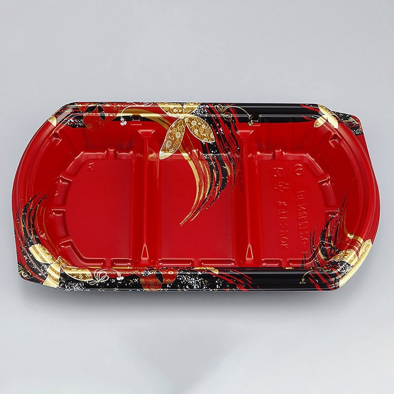 シーピー化成 弁当容器　BFN味音 26-1　本体　結花赤／結花黒／銀木赤／春茜　50枚入×12袋（600枚）/箱