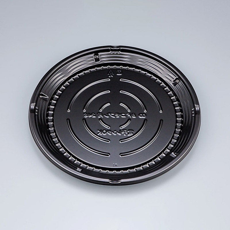 シーピー化成 プレート容器　BFコモプレ内 24S　本体　黒　50枚×8袋（400枚）/箱