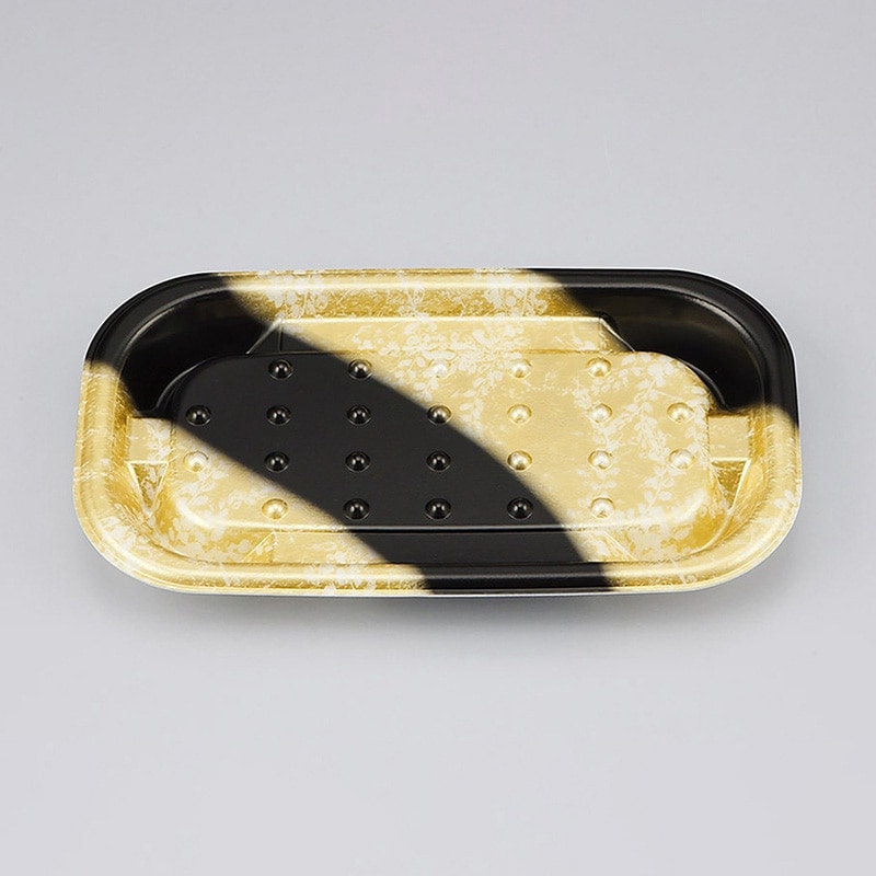 シーピー化成 米飯容器　TNえにし　本体 3　ともえ金／小花紫　50枚×30袋（1500枚）/箱