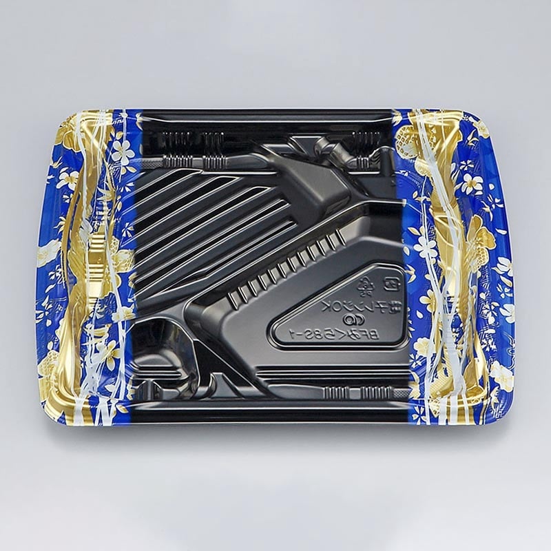 シーピー化成 弁当容器　BFみくら 8S-1　本体　春菜青／春菜赤／舞帯金／アーバンW　50枚×16袋（800枚）/箱