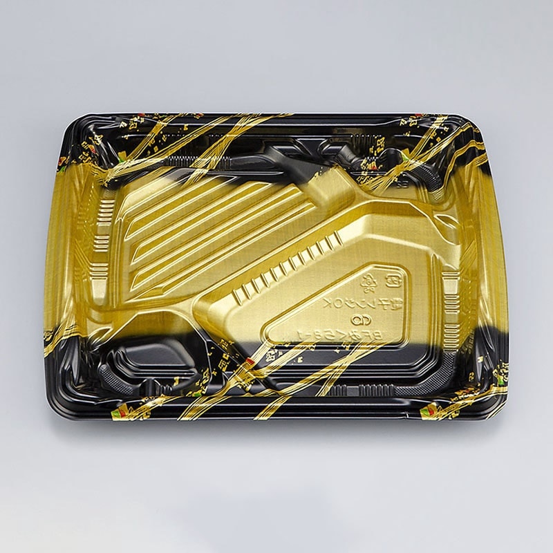 シーピー化成 弁当容器　BFみくら 8-1　本体　舞帯金／アーバンW／春菜赤　50枚×12袋（600枚）/箱