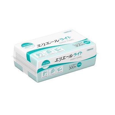 大王製紙 ペーパータオル エリエールライト 中判サイズ 300枚入/袋