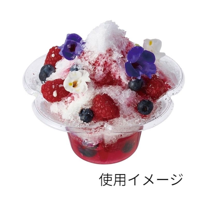 ハニー かき氷容器　ミニフルールカップ 380ml クリア　80枚入×10袋（800枚）/箱