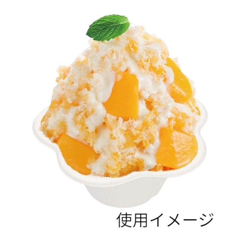 ハニー かき氷容器　ミニフルールカップ  ジ・アース 340ml　80枚入×10袋（800枚）/箱