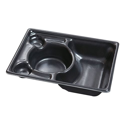 ケーピープラテック カレー容器　Kランチ-17 本体 耐熱 黒　50枚入×16袋（800枚）/箱
