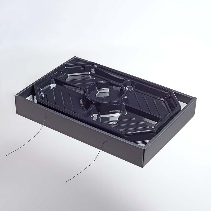 ヨシザワ オードブル容器　蒸熱BOX　オードブル角 KIT2　10個/箱