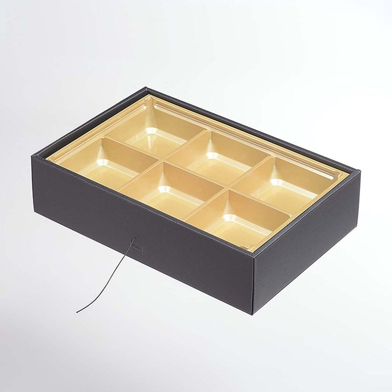 ヨシザワ 弁当容器　蒸熱BOX　MIYAKO膳 J－6　金 KIT2　50個/箱