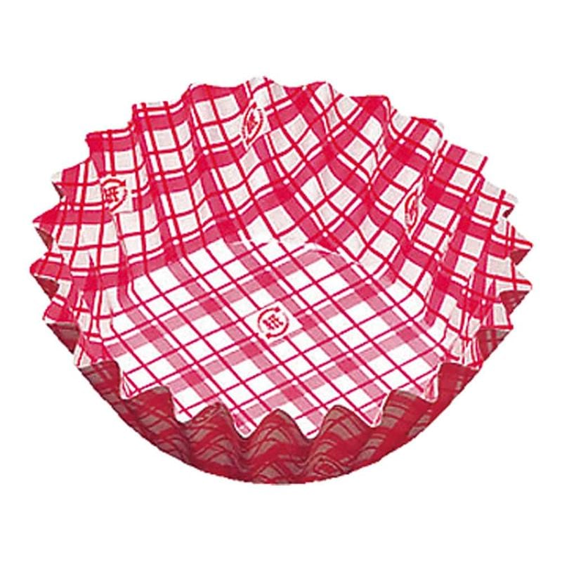 紙カップ　ココケース　丸型　8号深　赤　500枚入/袋