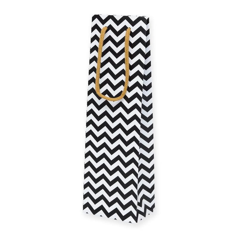 ヤマニパッケージ モノクロバッグＢ　K-1303　10枚入×10束（100枚）/箱