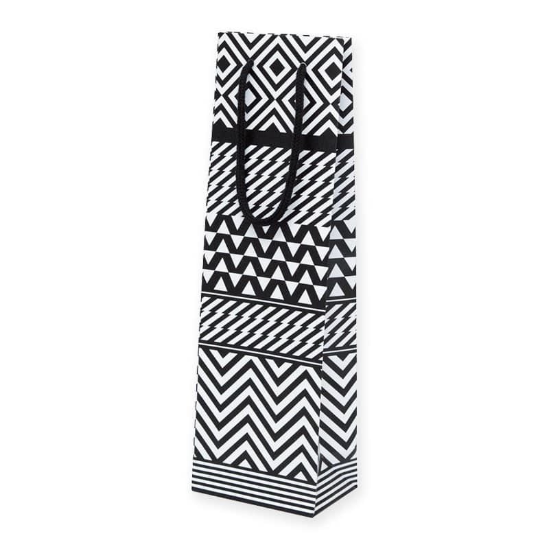 ヤマニパッケージ モノクロバッグＣ　K-1304　10枚入×10束（100枚）/箱