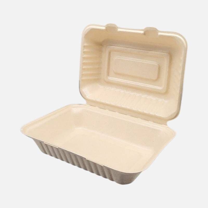 ダイモン エコ容器　ムギ＆タケ フードパック Large with PLA AGM-32　50枚入×10袋（500枚）/箱