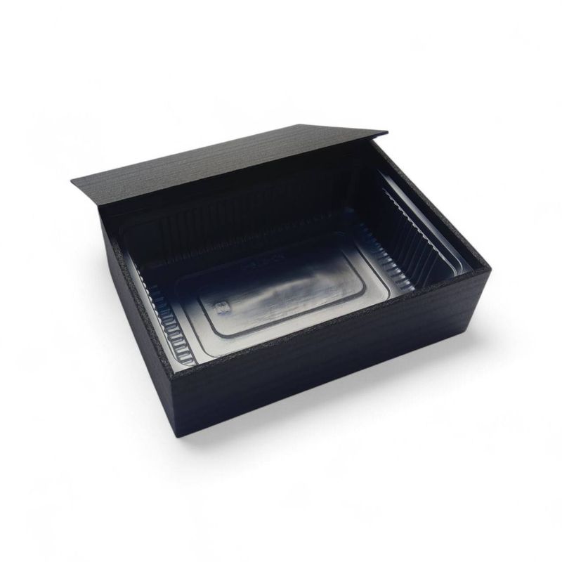 黒木目とり弁　しゃくり蓋　漬物無しトレー入り　48個入　