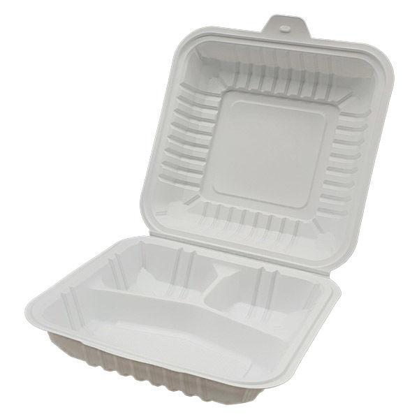 ダイモン エコ容器　コンスターチフードパック 3Partition AGC-04　50枚入／400枚入