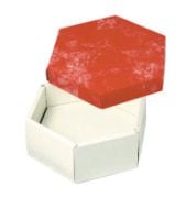 ヤマニパッケージ 六角（小）紅白 19-610K　200個/箱（ご注文単位1箱）