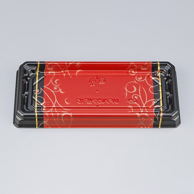 シーピー化成 寿司容器　UFハカマ板 15　本体  みつる朱　50枚入×20袋（1000枚）/箱