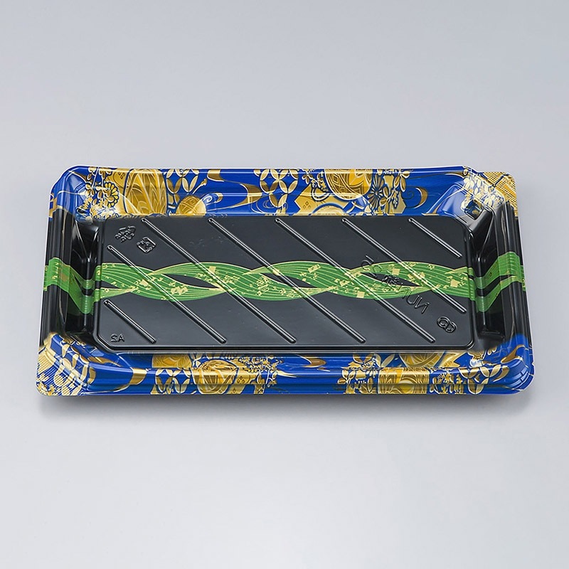 シーピー化成 寿司容器　NUN鞆 25　本体  結笹青　50枚入×12袋（600枚）/箱