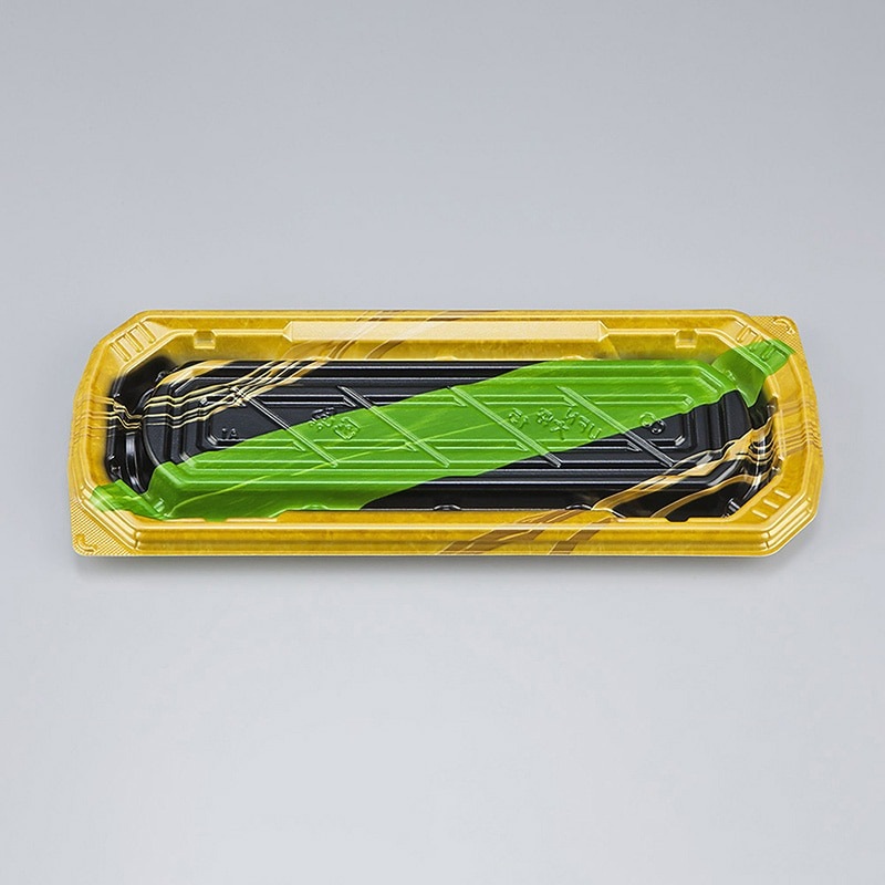 シーピー化成 寿司容器　UFN大将 15　本体  水面笹金　50枚入×16袋（800枚）/箱