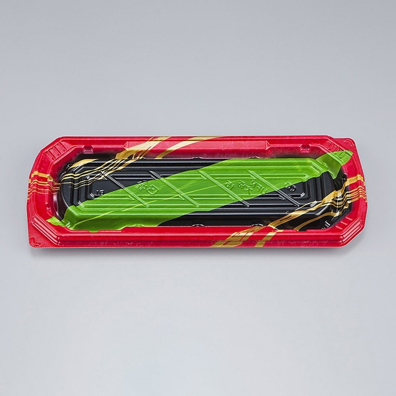 シーピー化成 寿司容器　UFN大将 15　本体  水面笹赤　50枚入×16袋（800枚）/箱