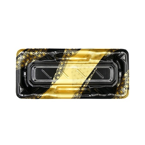 エフピコ 寿司容器　大波皿 1-5(V1)　本体   麻帯金　50枚入×20袋（1000枚）/箱