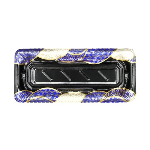 エフピコ 寿司容器　大波皿 1-5(V1)　本体   なみ穂青　50枚入×20袋（1000枚）/箱