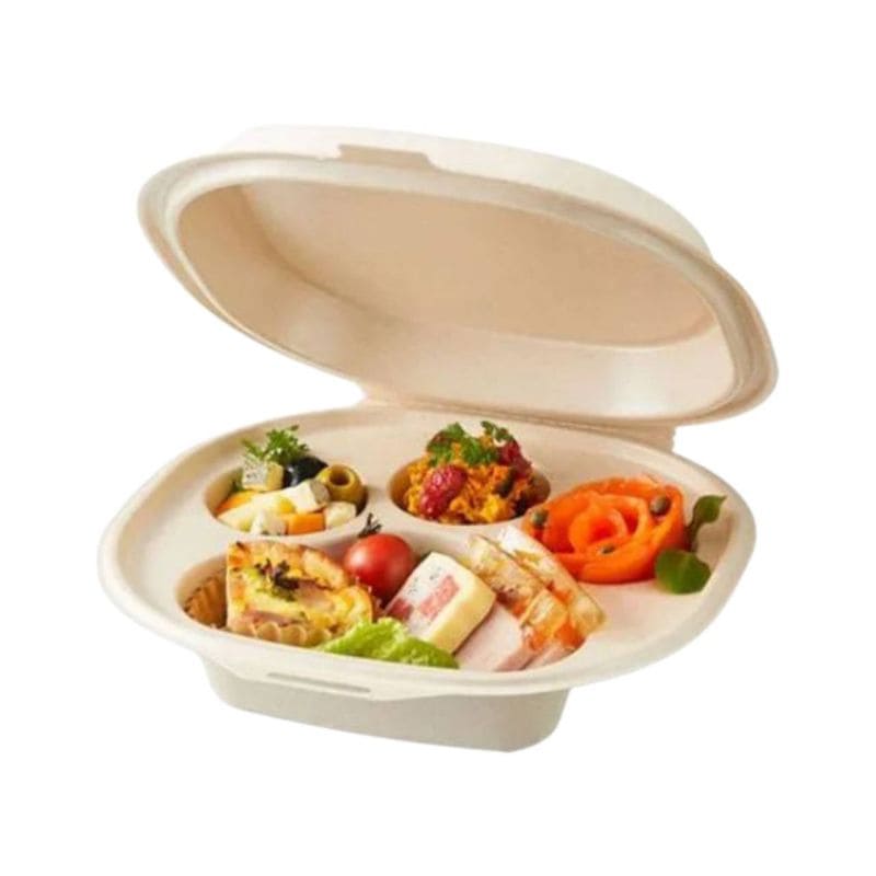 ケーピープラテック パルプモールド容器　NUCOヌコ ナチュラル　25枚入×8袋（200枚）/箱