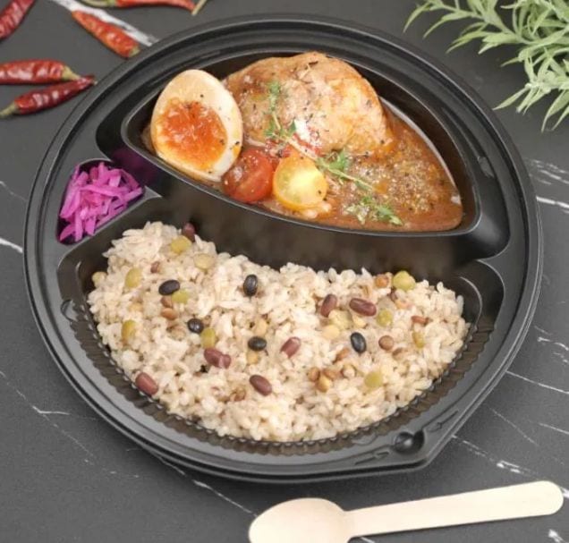 中央化学 カレー容器 CT-OJランチ BL 本体　50枚入×8袋（400枚）/箱