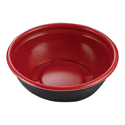 ケーピープラテック 内嵌合どんぶり K丸丼-18F 本体 赤黒　50枚入×12袋（600枚）/箱