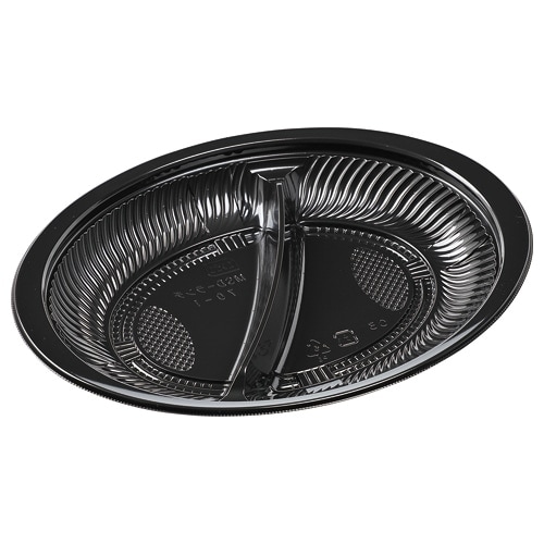 エフピコ プレート容器　MSD-ランチ70-1　本体 黒　50枚入×12袋（600枚）/箱