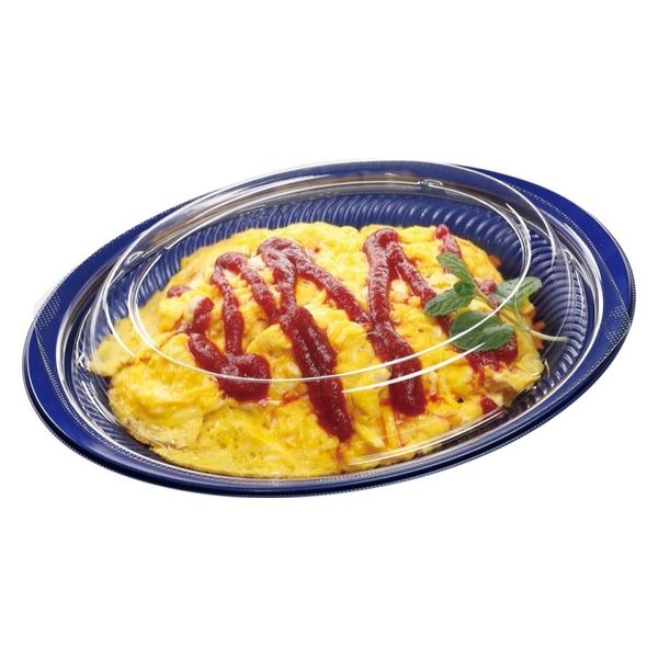 エフピコ プレート容器　MSD-ランチ70-Ａ　本体 Ｍブルー　50枚入×12袋（600枚）/箱