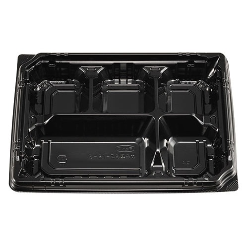 エフピコチューパ 弁当容器　カチ楽 23-18-2 黒 本体　50枚入×12袋（600枚）/箱