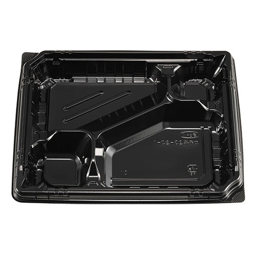 エフピコチューパ 弁当容器　カチ楽 23-20-1 黒 本体　50枚入×12袋（600枚）/箱