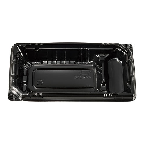 エフピコチューパ 弁当容器　カチ楽 302 黒 本体　50枚入×20袋（1000枚）/箱