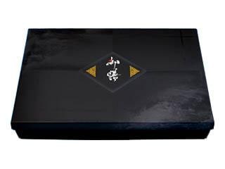 北原産業 紙ボックス弁当容器　本体 130-95 菱石＆F-5渋金セット　20枚入×3袋（各60枚）/箱