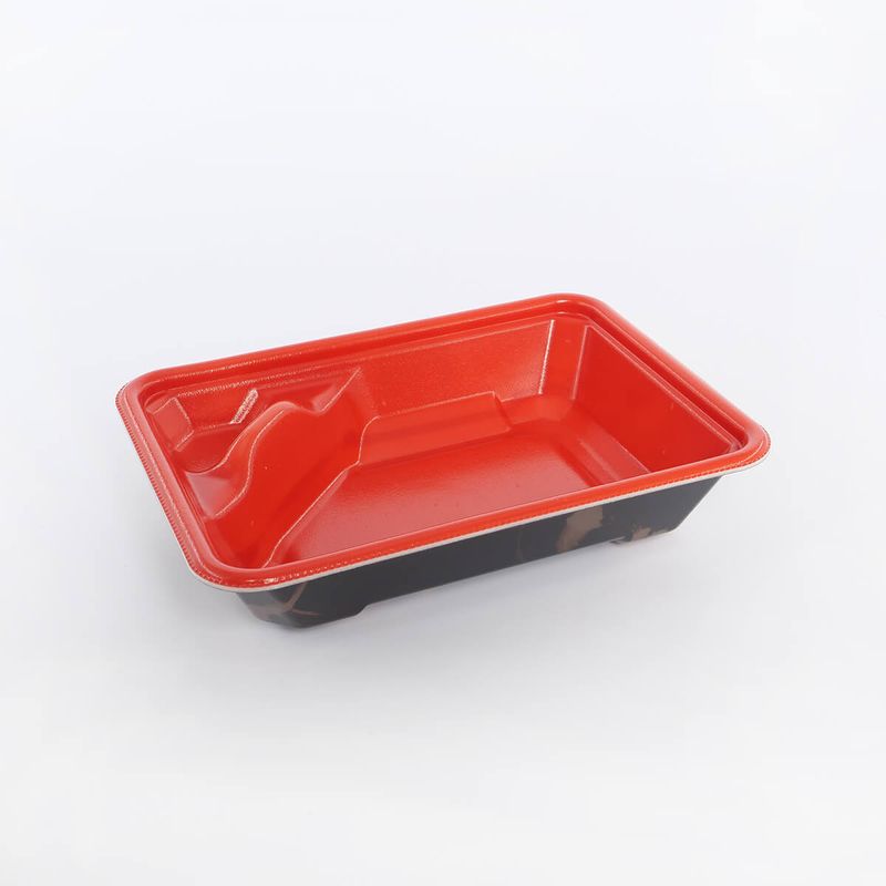 エフピコチューパ 丼容器　MFP極み重ｰ19-14-1 本体 備長赤　50枚入×12袋（600枚）/箱.