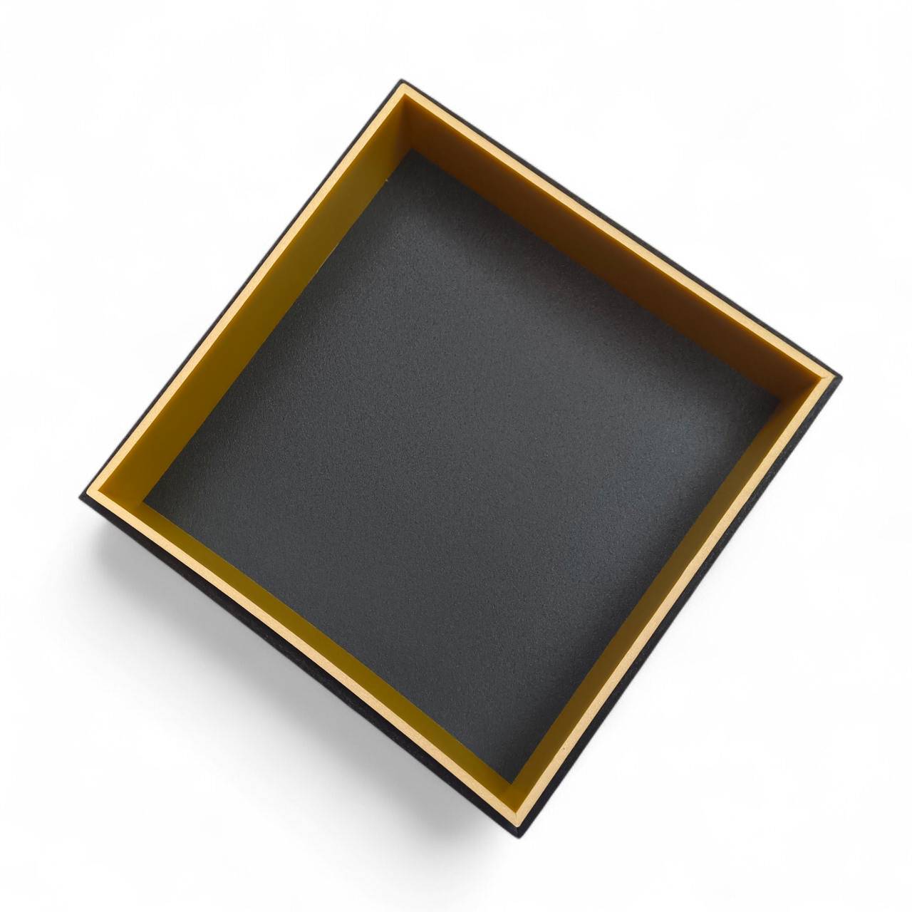 おせち重箱 7寸黒市松柄 正方形（金淵付）一段 1個｜はこまる公式通販