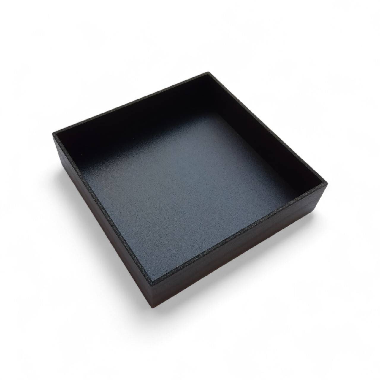GD-130 スクエア黒木目柄折 しゃくり蓋 黒トレー入り 30個入｜は
