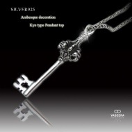 シルバー925 唐草ペンダントトップ アラベスク(唐草) キータイプ(鍵型) シルバー ペンダント トップ