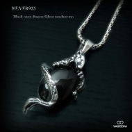 ブラックオニキス(黒瑪瑙) シルバードラゴン シルバー ペンダント トップ 【シルバー925/SILVER925 /ペンダントヘッド】|シルバー925|ペンダントトップ