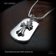 フローラル フレアクロス セパレート式 30mmプレート シルバー ペンダント トップ 【シルバー925/SILVER925 /ペンダントヘッド】|シルバー925|ペンダントトップ