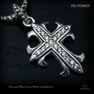 全面ジルコニア仕上げ フローラルクロス シルバー ペンダント トップ 【シルバー925/SILVER925 /ペンダントヘッド】|シルバー925|ペンダントトップ