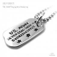  US. ARMY  ドッグタグ スタイル シルバー プレート ペンダント トップ 【シルバー925/SILVER925 /ペンダントヘッド】|シルバー925|ペンダントトップ
