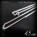  細身 1.5mm幅 シルバー925 喜平チェーン 45cm 【SILVER925 /チェーンネックレス】|シルバー925 チェーン|チェーンネックレス(単品)