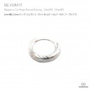 【単品販売(一個)】 2mm幅 12mm リング エレガントカット エンボス仕上げ シルバー925 フープ ピアス 【SILVER925 /リングピアス】|シルバー925|ピアス