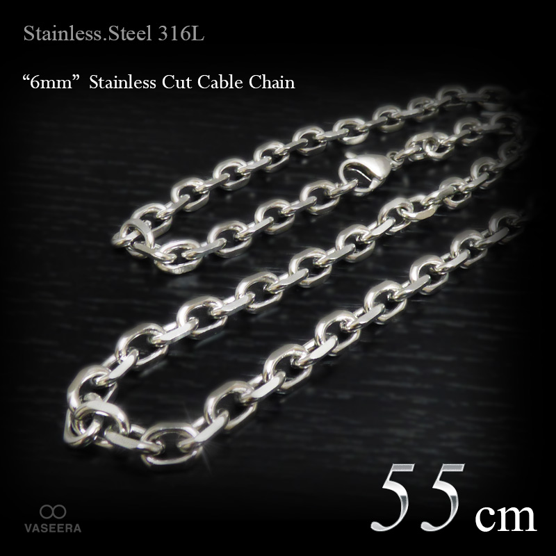 シルバーあずき2面カットチェーン -100- 50cm * シルバーチェーン レディース メンズ