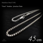 2mm幅 ステンレス ベネチアンチェーン ネックレス 45cm(ショートサイズ) 【ステンレススチール316L(SUS316L) /サージカルステンレス】|ステンレスチェーン|チェーンネックレス(単品