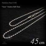 3mm幅 ステンレス ベネチアンチェーン ネックレス 45cm(ショートサイズ) 【ステンレススチール316L(SUS316L) /サージカルステンレス】|ステンレスチェーン|チェーンネックレス(単品
